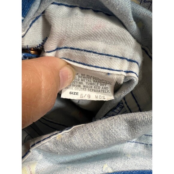 Vintage OshKosh B'Gosh Sailboat Overalls 6-9 months Shortalls - Picture 6 of 7